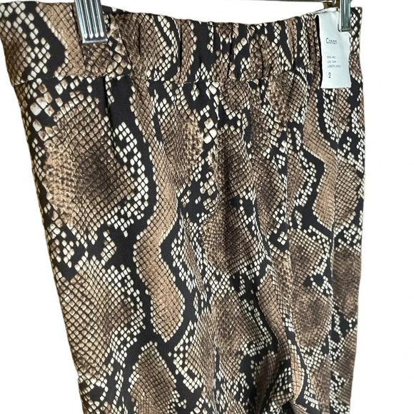 Babaton Women's Brown Snakeskin Conan Mid-Rise Slim Leg Ankle Length Size 2 NWT - Picture 14 of 14